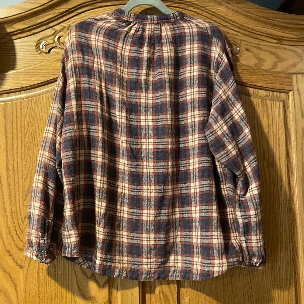 Free People Northern Bound Plaid Blouse - Picture 7 of 7
